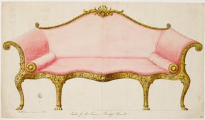 Finished Drawing for a Sofa for the Saloon, as Executed, 1764